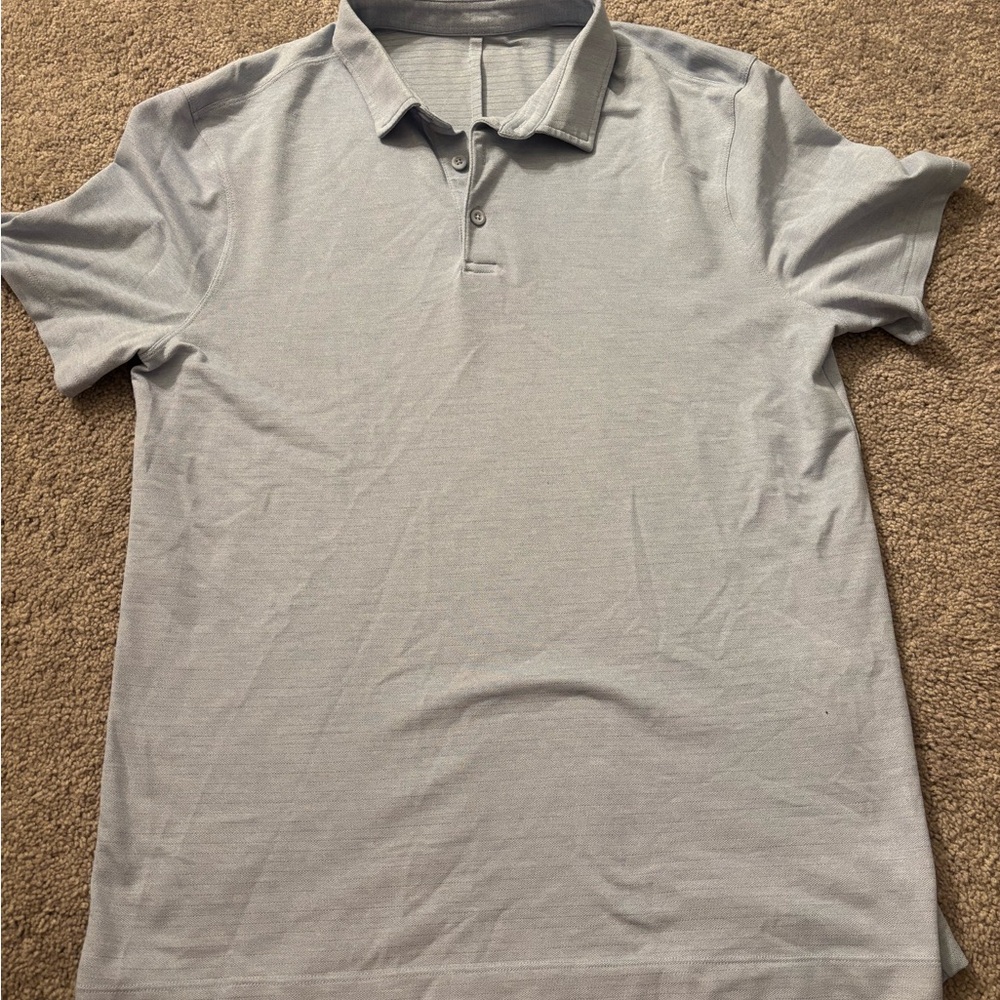 lululemon athletica Light Gray Polo Shirt